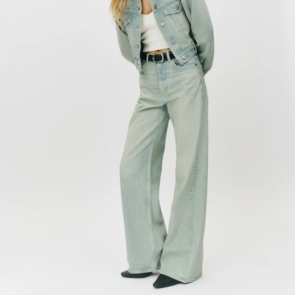 Reformation Cary High Rise Slouchy Wide Leg Jeans / SIZE 29 / COLOR Sahara